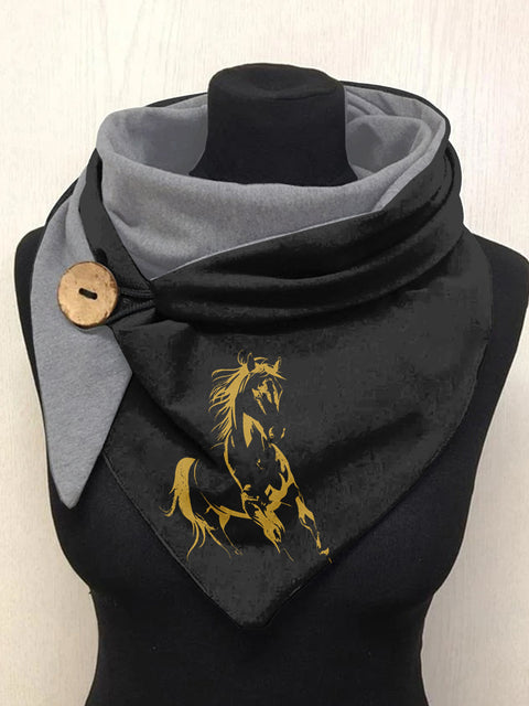 Silhouette Horse Art Casual Scarf Shawl