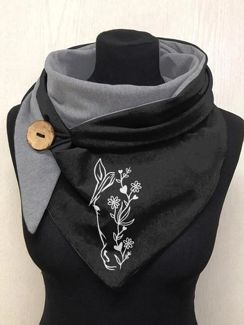 Silhouette Horse Art Casual Scarf Shawl