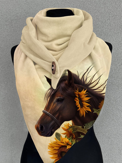 Horse Art Casual Scarf Shawl