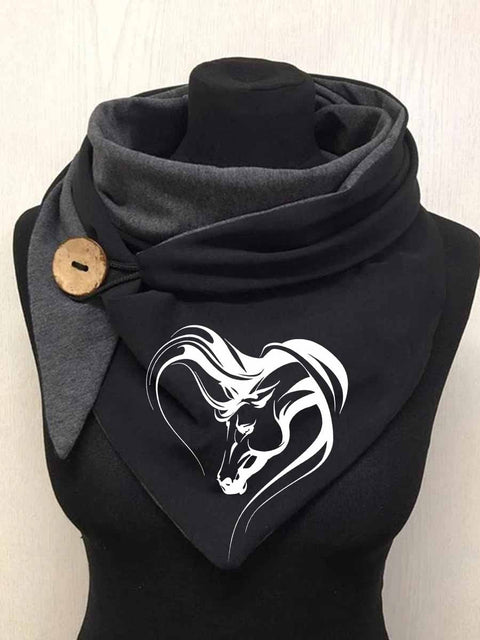 Women's Horse Print Casual Wrap Scarf
