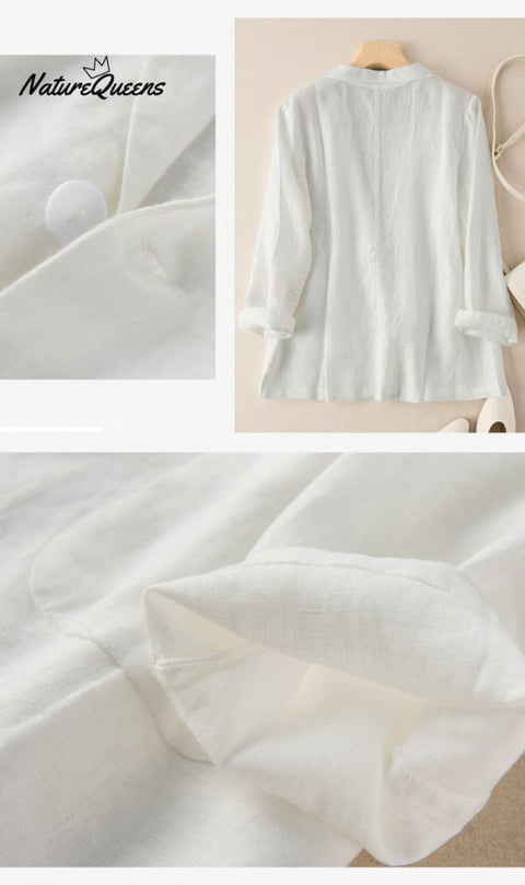Casual thin cotton linen jacket