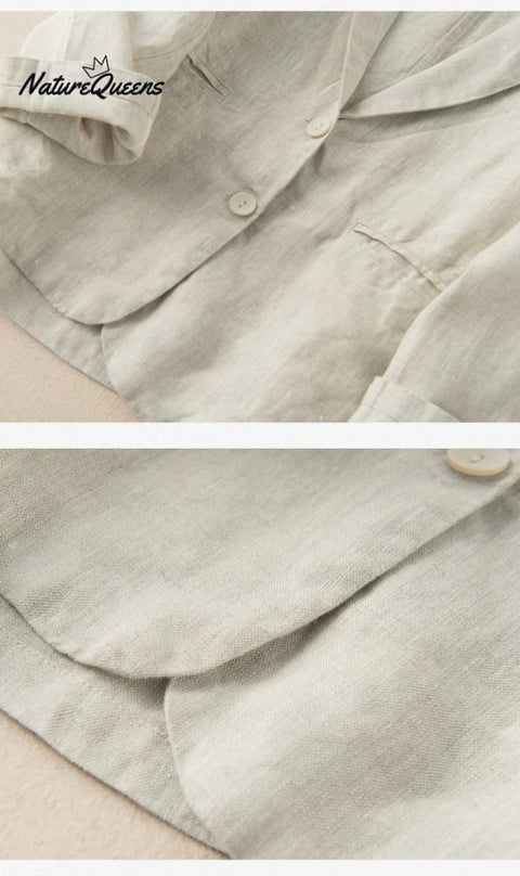 Casual thin cotton linen jacket