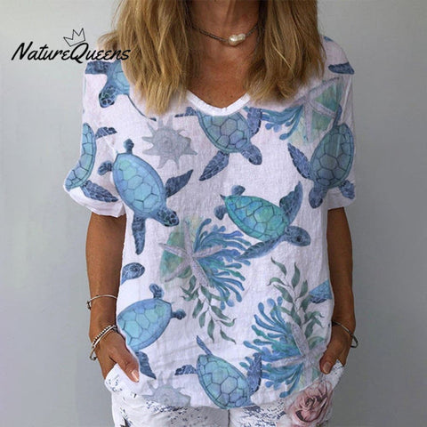🔥Best Match🔥Women's Retro Floral Casual V-Neck Cotton And Linen Top
