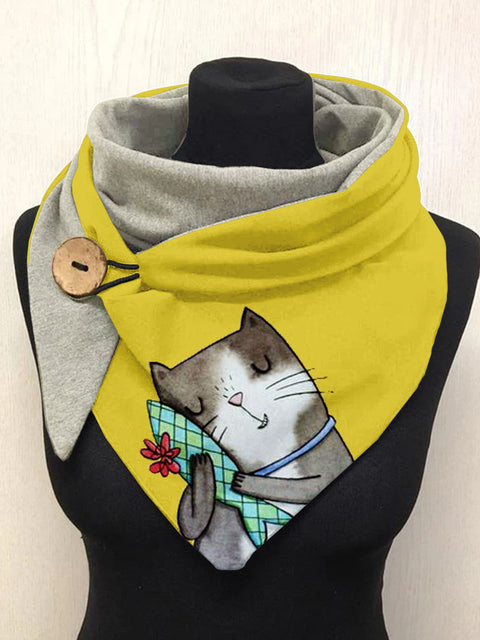 Cat print scarf