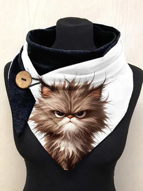 Cat print scarf