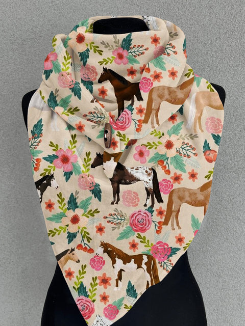 Horse Art Casual Scarf Shawl