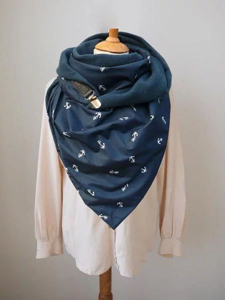 Blaue Lässige Schals