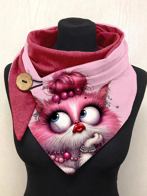 Cat print scarf