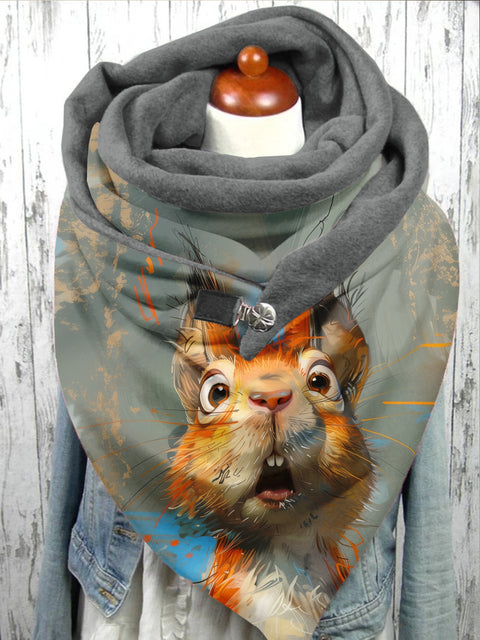 Squirrel Funny Scarf and Shawl