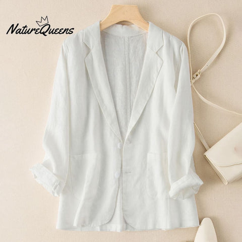 Casual thin cotton linen jacket