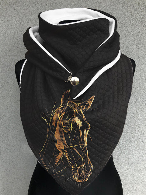 Horse Art Waffle Scarf Shawl