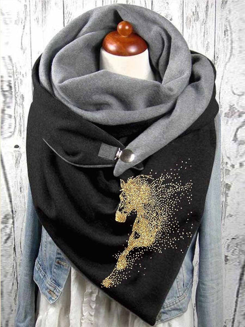 Women's Horse Print Casual Wrap Scarf