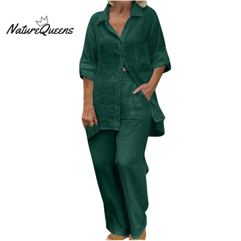 Long-sleeved cardigan top and pants two-piece suit