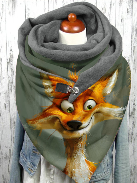 Fox Funny Scarf and Shawl