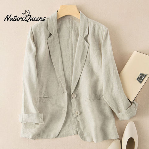 Casual thin cotton linen jacket
