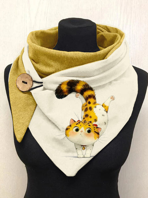 Cat print scarf