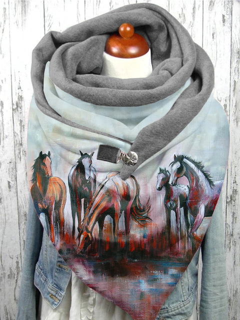 Horse Casual Scarf and Shawl