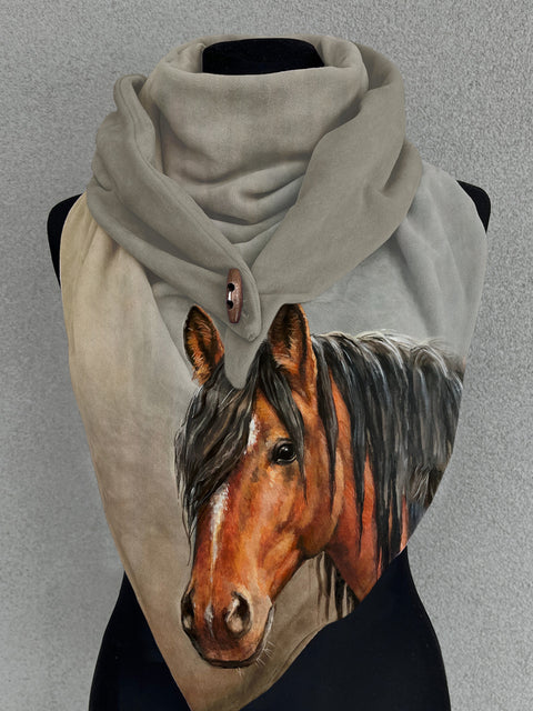Horse Art Casual Scarf Shawl