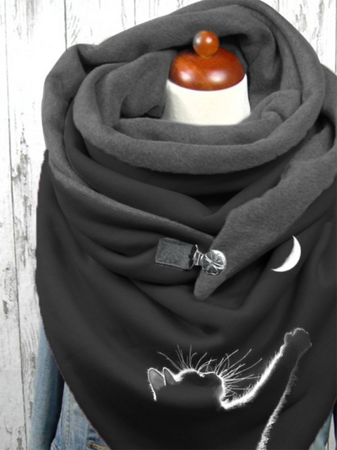 Cat print scarf