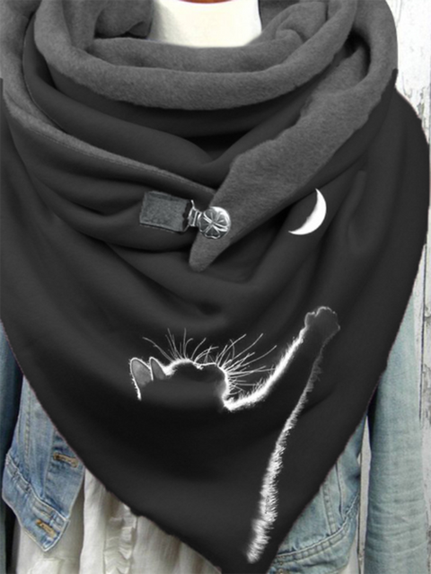 Cat print scarf