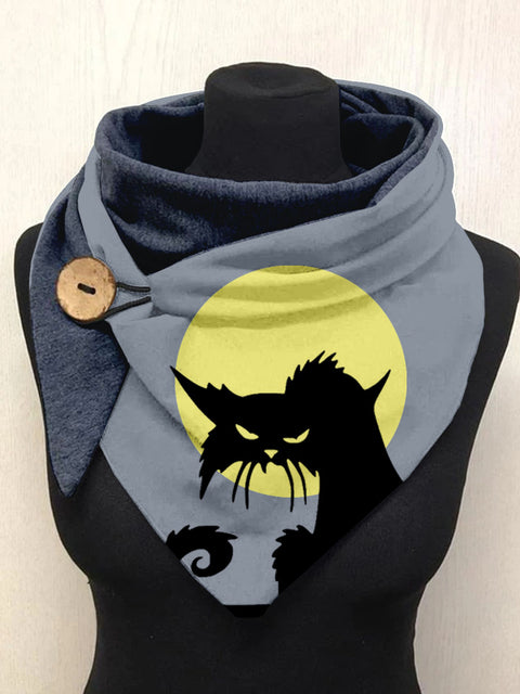 Cat print scarf