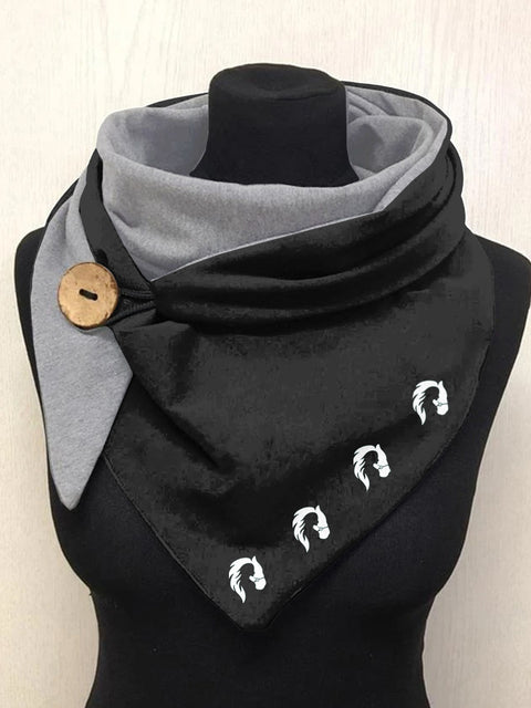 Silhouette Horse Art Casual Scarf Shawl