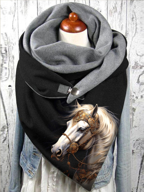 Horse  Animal Print Scarf and Shawl