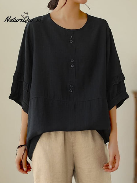 Women's Solid Color Loose Casual Shirt