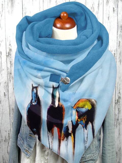 Horse Art Casual Scarf Shawl