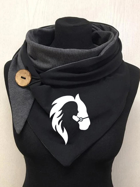 Simple Style Horse Casual Scarf and Shawl