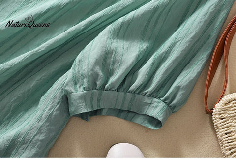 Casual all-match cotton linen jacquard shirt