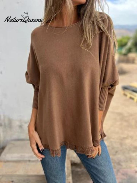 Casual Round Neck Lace Top