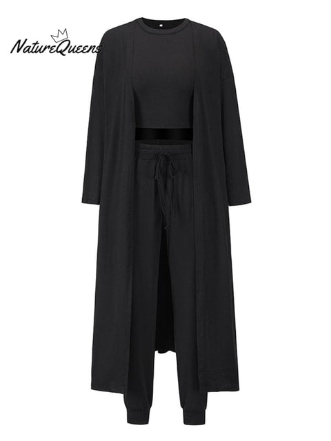 Women's Fall Knit Exercise Set Outfit