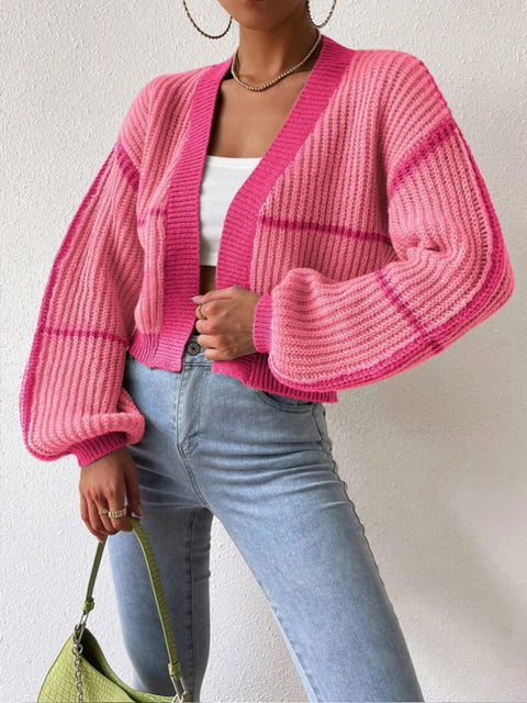 Women's Autumn Buttonless Navel Knit Cardigan Jacket