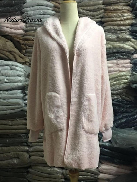 Autumn and Winter Warm Top Medium Long Coat
