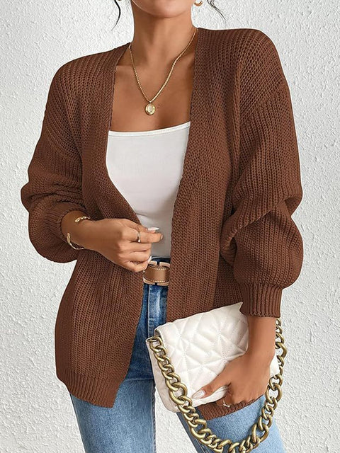 Women's Long Sleeve Casual Chunky Knit Cardigan Jacket