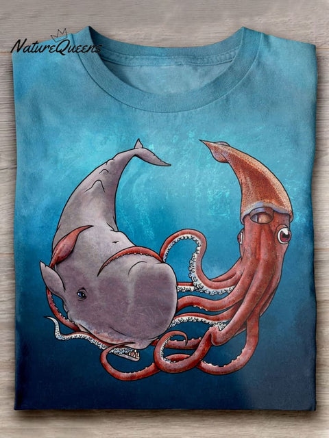 Battle Art Print Casual Short Sleeve T-shirt