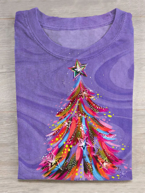 Magic Christmas Cozy Christmas Tree Print T-shirt