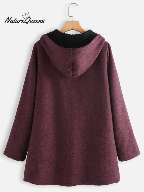 Women's Fall And Winter Casual Cotton Padded Jacket With Hood