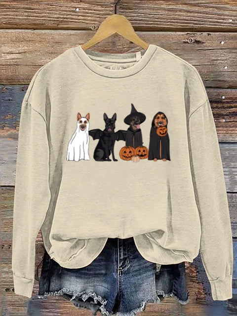 Dog Halloween Art Print Casual  Sweatshirt