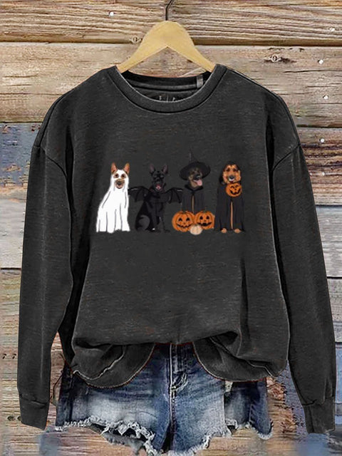 Dog Halloween Art Print Casual  Sweatshirt