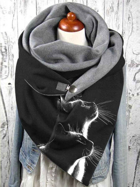 Cute Cat Adult And Child Scarf