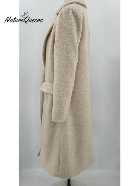 Autumn and Winter Warm Coat Long Sleeve Lapel Women's Coat