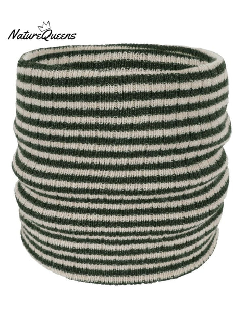 Striped Knitted Neck Scarf