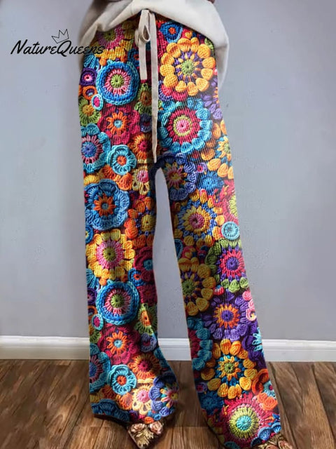 Women's Printed Comfortable Knitted Trousers