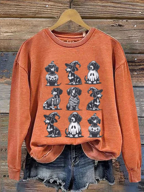 Dog Halloween Art Print Casual  Sweatshirt
