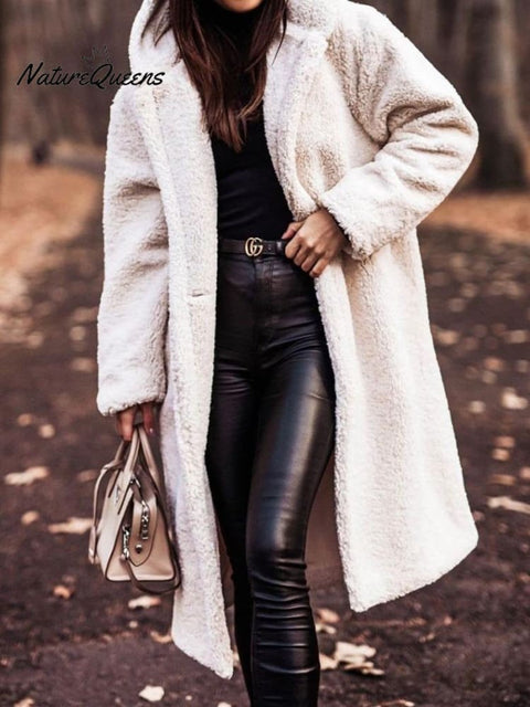 Autumn and Winter Long Long-sleeved Woolen Coat for Women