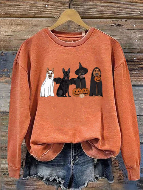 Dog Halloween Art Print Casual  Sweatshirt