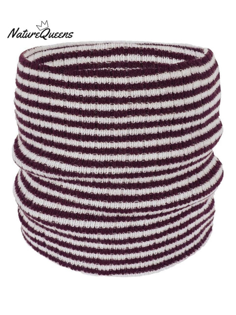 Striped Knitted Neck Scarf
