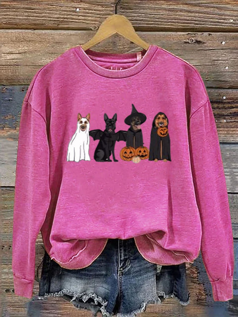 Dog Halloween Art Print Casual  Sweatshirt